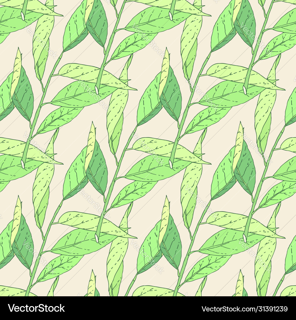 Tree branch seamless pattern vector image