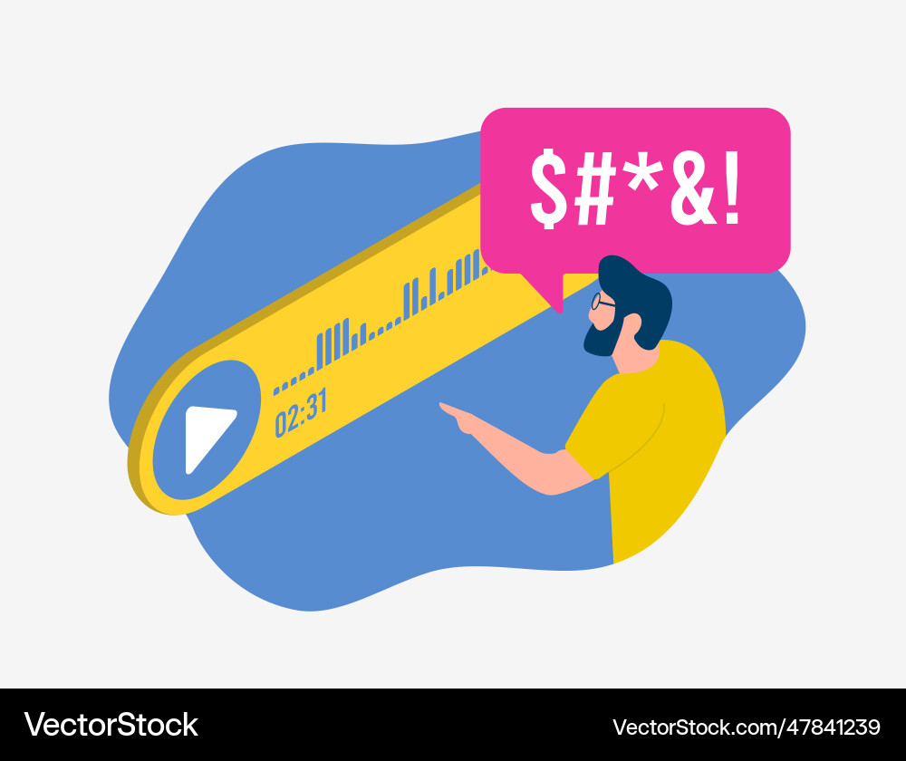 Voice messages - conversational gain or pain Voice messages - conversational gain or pain vector image
