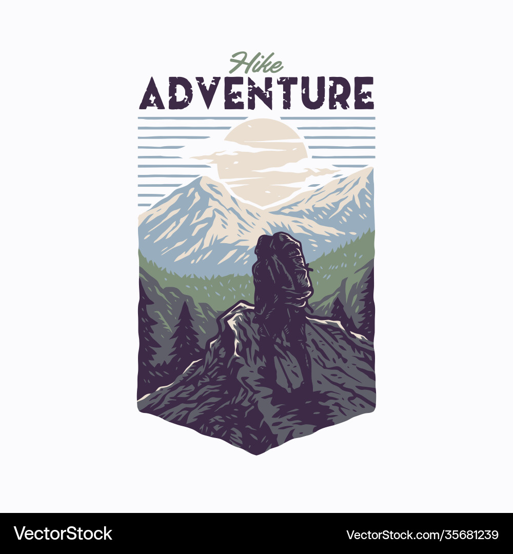 Wandern Abenteuer t Shirt Grafikdesign Wandern Abenteuer t Shirt Grafikdesign vektorbild