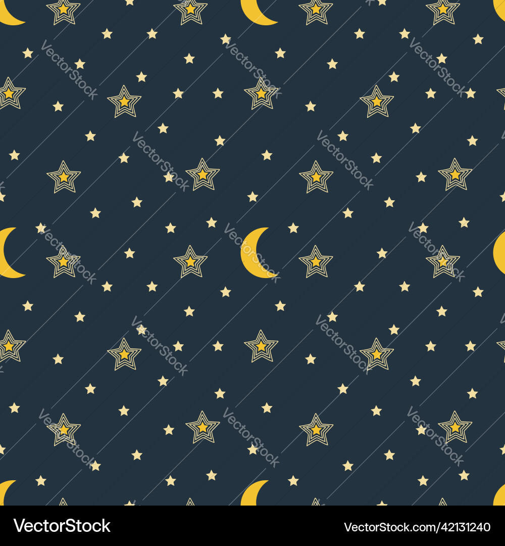 A set of seamless patterns with stars A set of seamless patterns with stars vector image