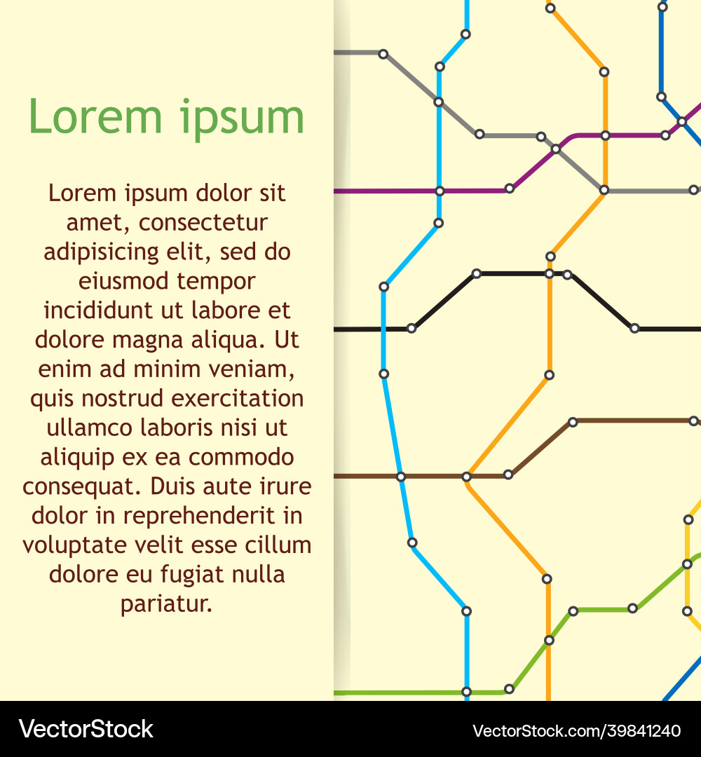Abstract color metro scheme seamless background Abstract color metro scheme seamless background Vector Image