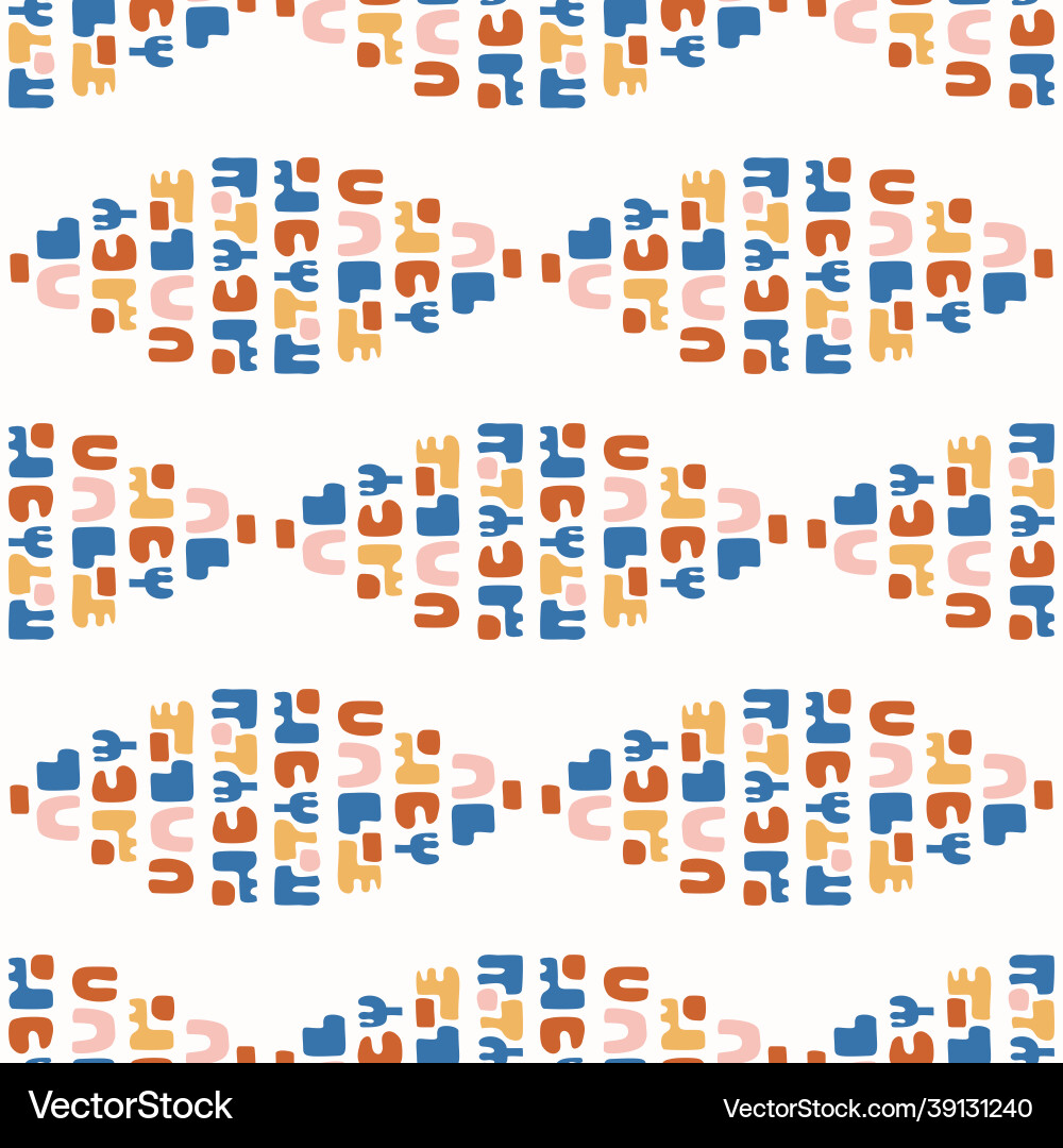 Abstract playful color style cut out shape pattern Abstract playful color style cut out shape pattern vector image