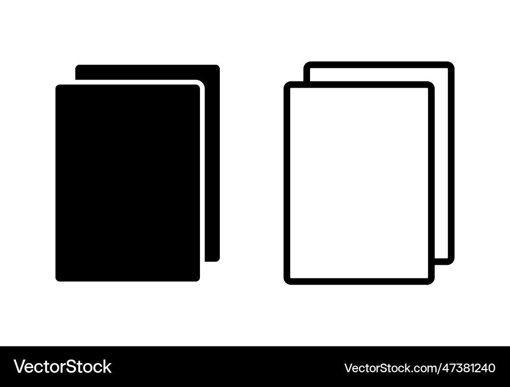 Document icon set paper file Vector Image