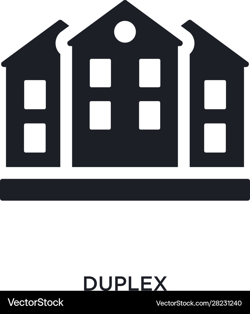 Duplex isolated icon simple element from real Vector Image