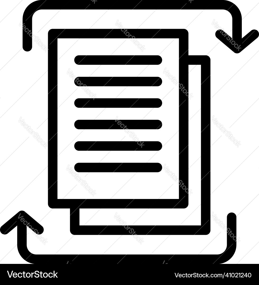 File report icon outline data result File report icon outline data result Vector Image