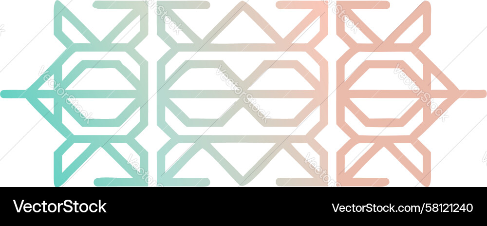 Interlocking Geometric Gradient Pattern Vector Image