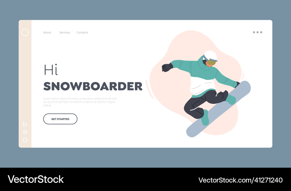 Mountain ski resort snowboarding recreation Mountain ski resort snowboarding recreation vector image