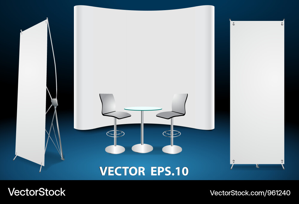Roll Up Banner Display vector image