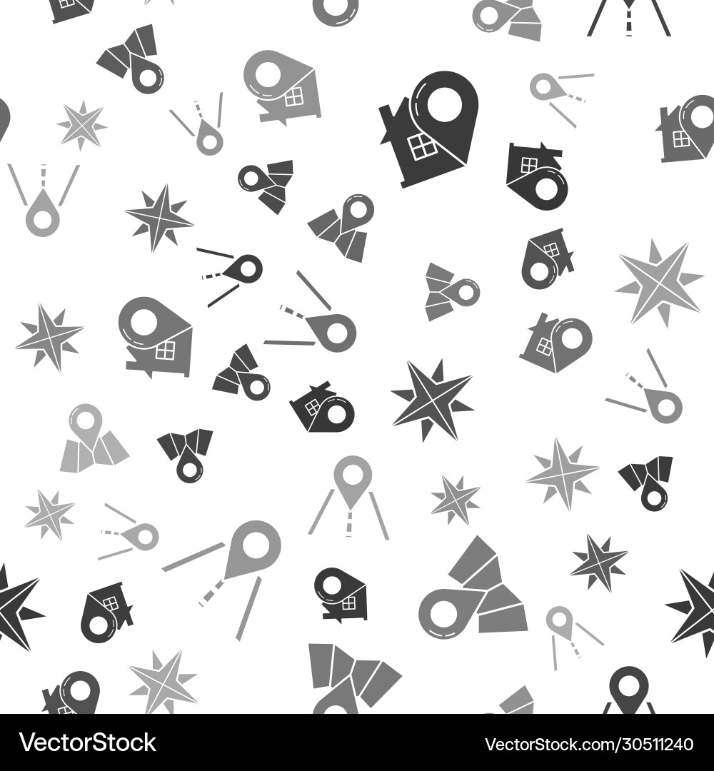 Set map pointer with house folded Set map pointer with house folded vector image