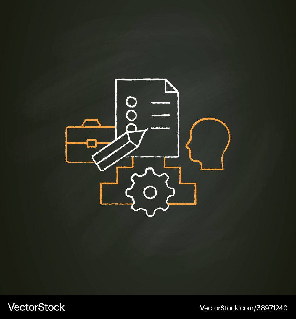 Setting group rules chalk icon Setting group rules chalk icon vector image