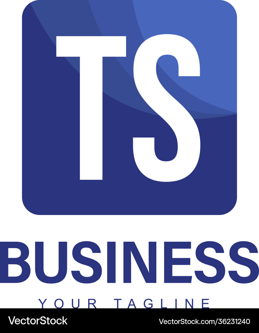 Ts initial a logo design with abstract style vector image