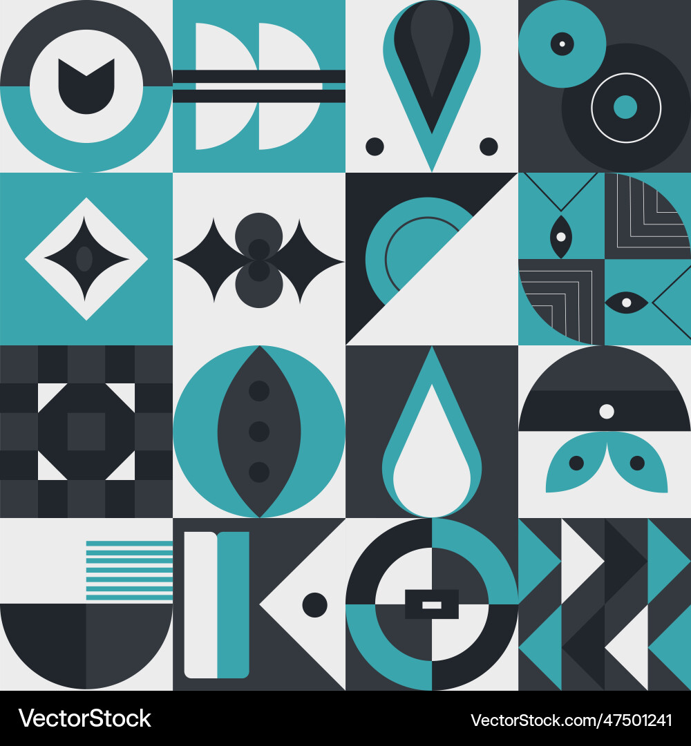 Abstract geometric pattern design in modern style vector image