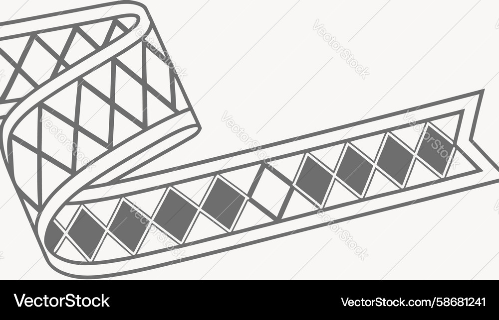 Abstract geometric ribbon border pattern element Vector Image
