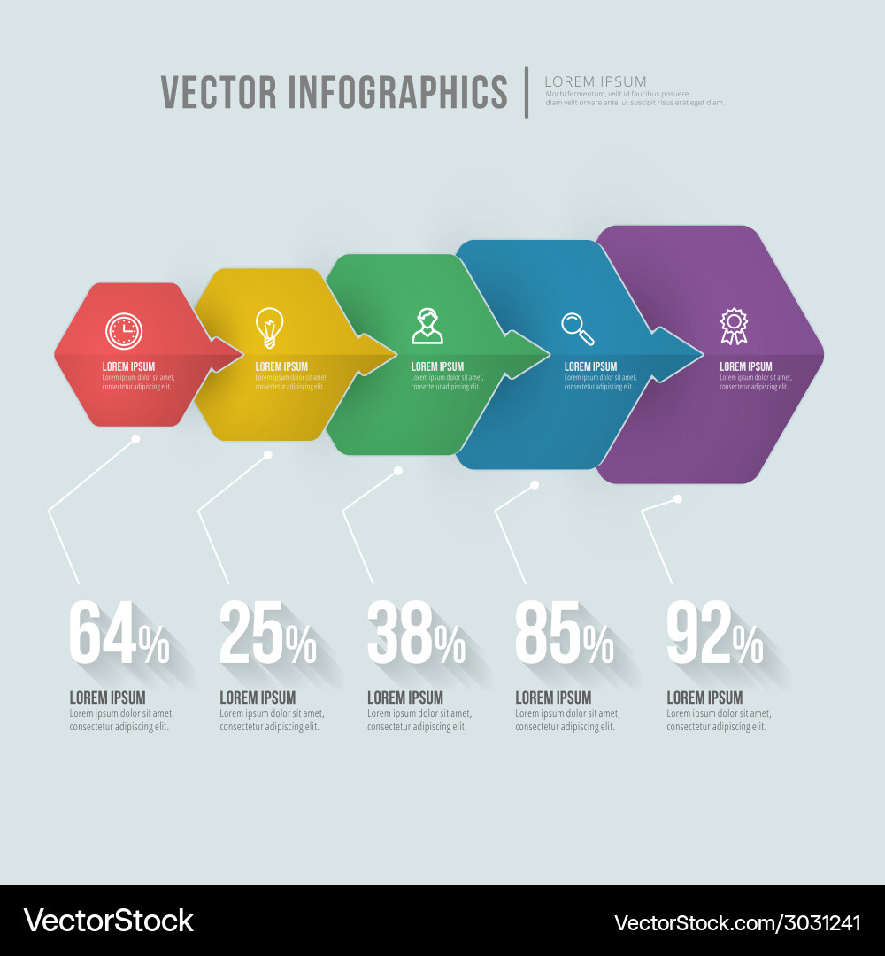 Abstract infographic design workflow layout vector image