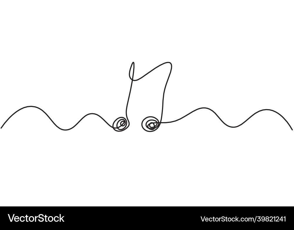 Abstract whole note as continuous lines drawing Abstract whole note as continuous lines drawing Vector Image