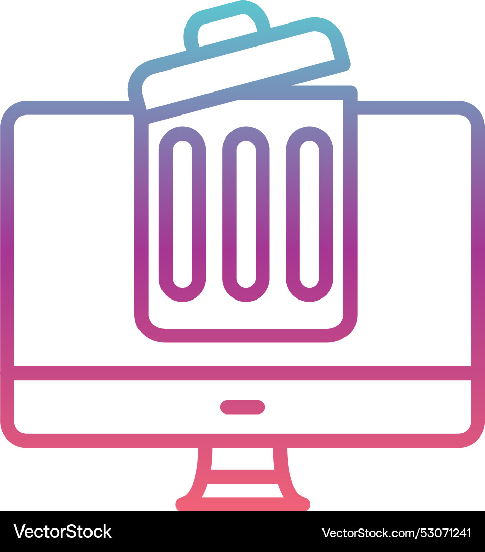 Bin line gradient design Vector Image