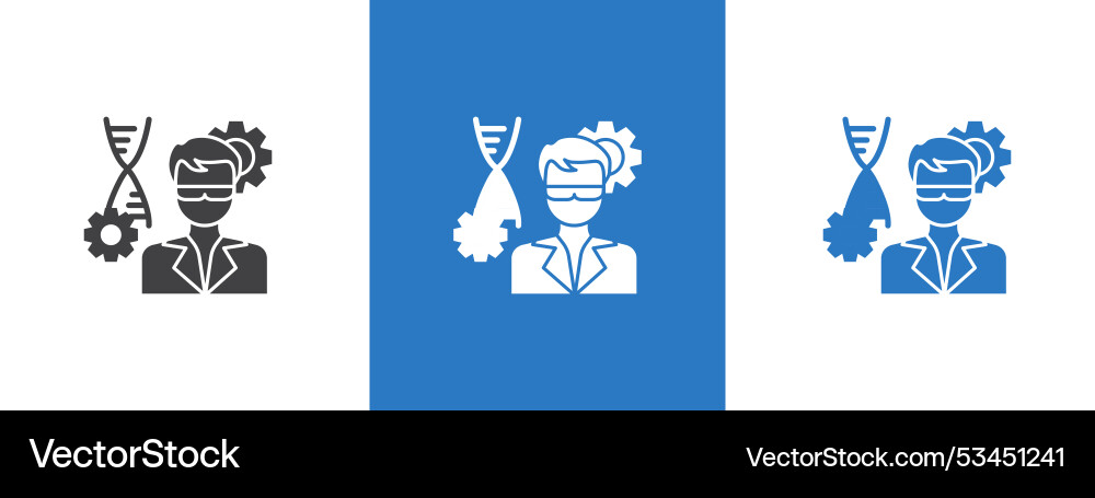 Biomedical engineer icon thin line Royalty Free Vector Image