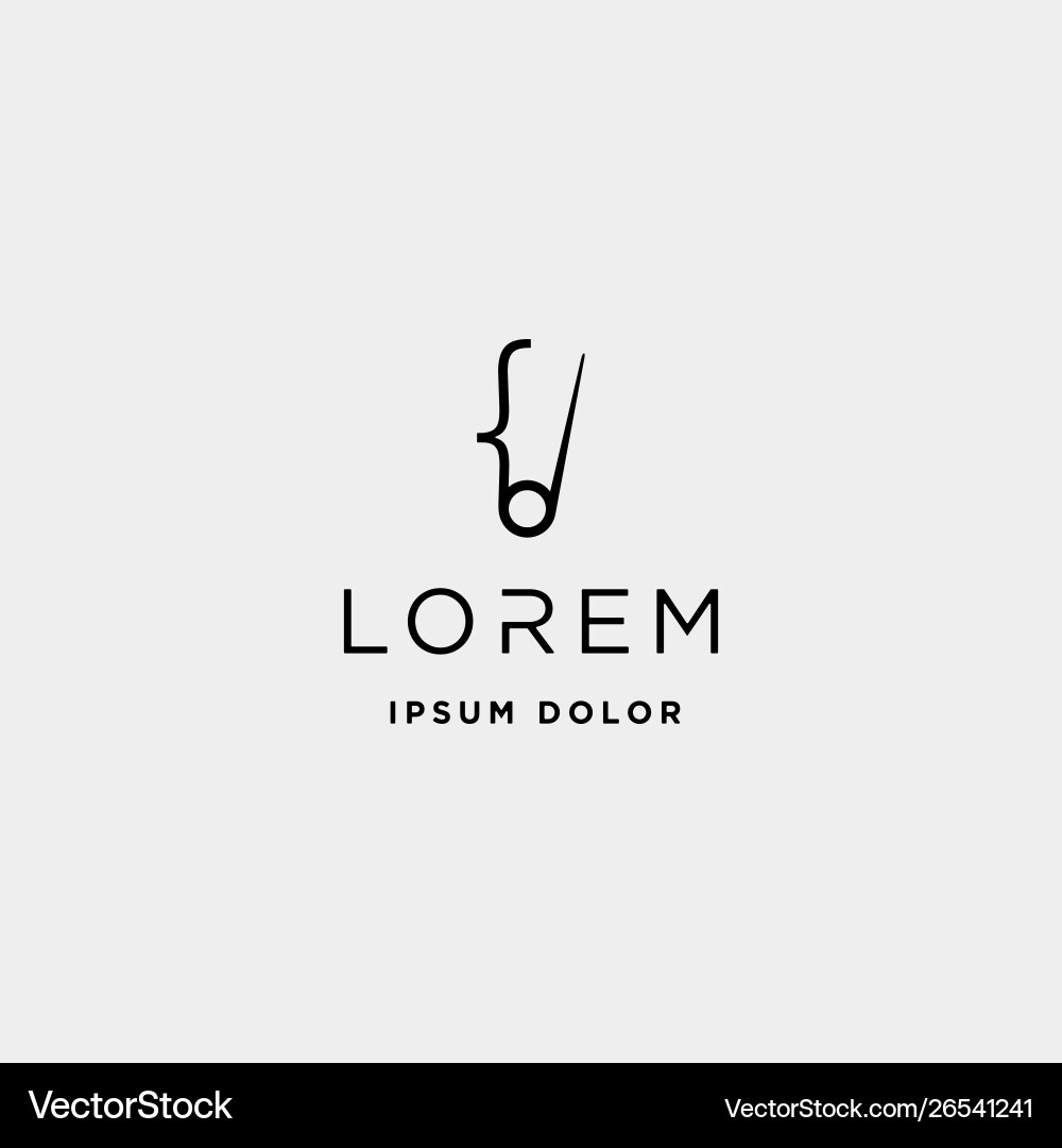 Code needle logo template design pin coding vector image