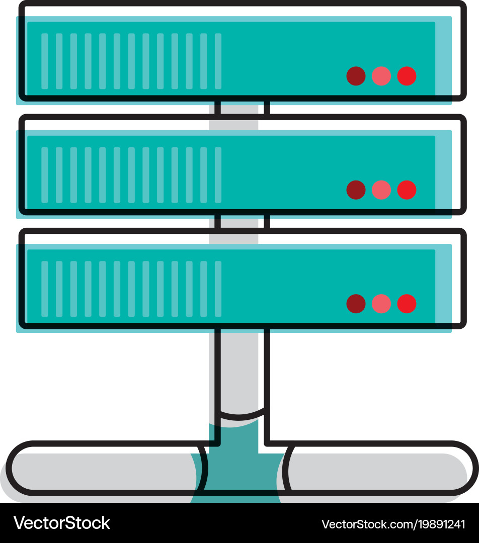 Color wifi router technology to web access vector image
