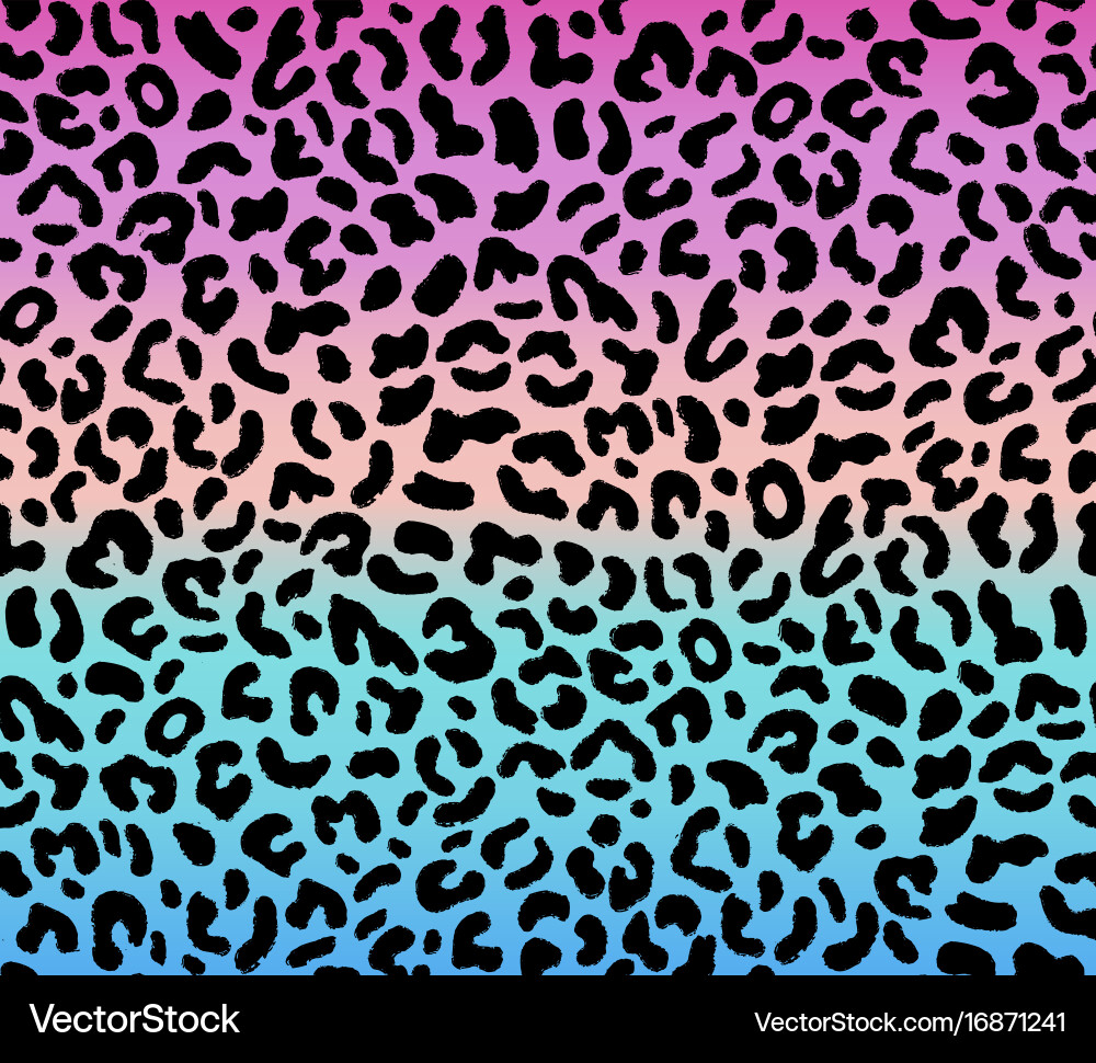 Colorful Leopard Gradient Pattern vector image