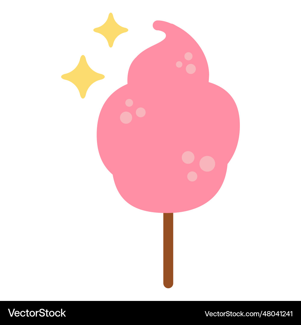 Cotton candy flat Royalty Free Vector Image - VectorStock