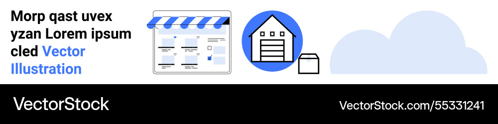 E-commerce website design with shopping interface Vector Image