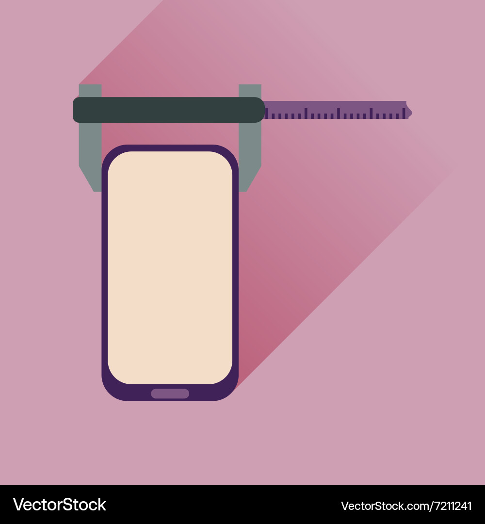 Flat web icon with long shadow mobile settings vector image