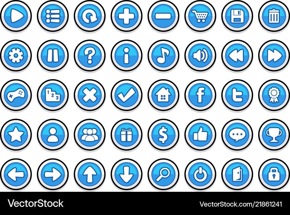 Game button templates vector image