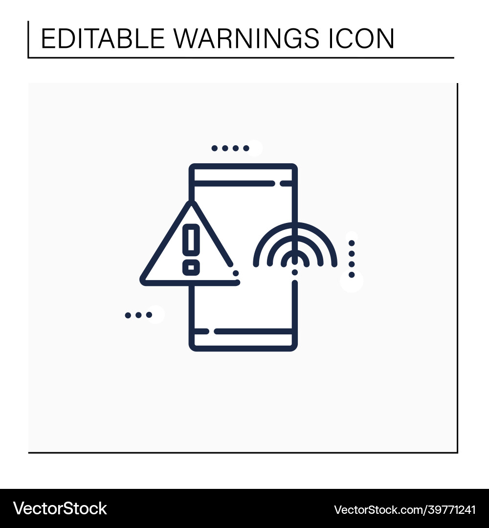 Internet notification line icon Vector Image