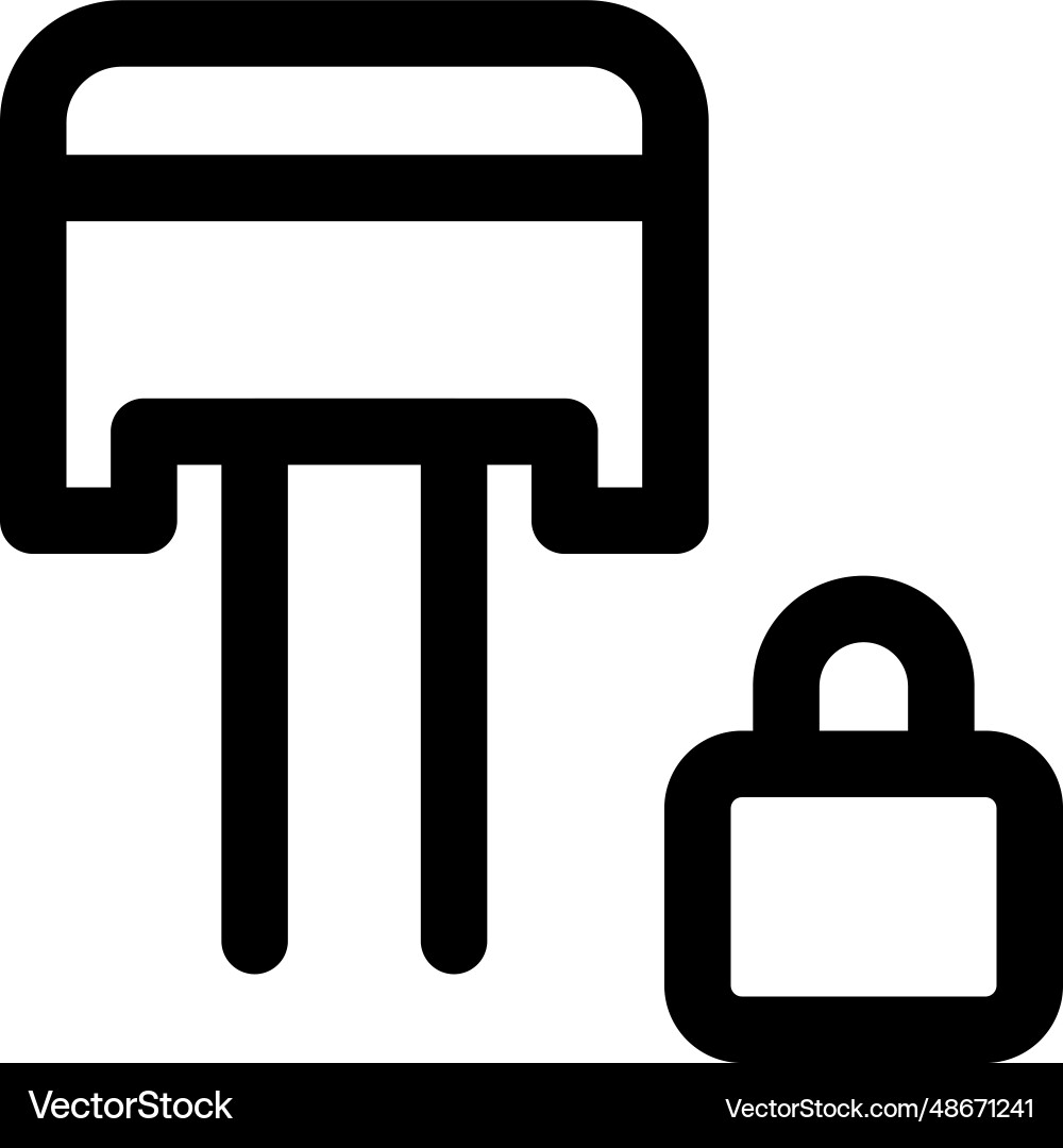 Piston a component with locking system vector image