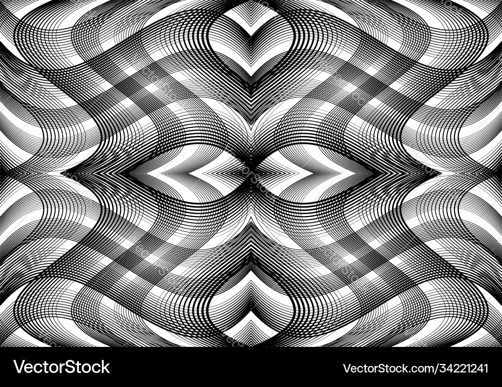 Repeatable and tileable grid mesh zig-zag Vector Image