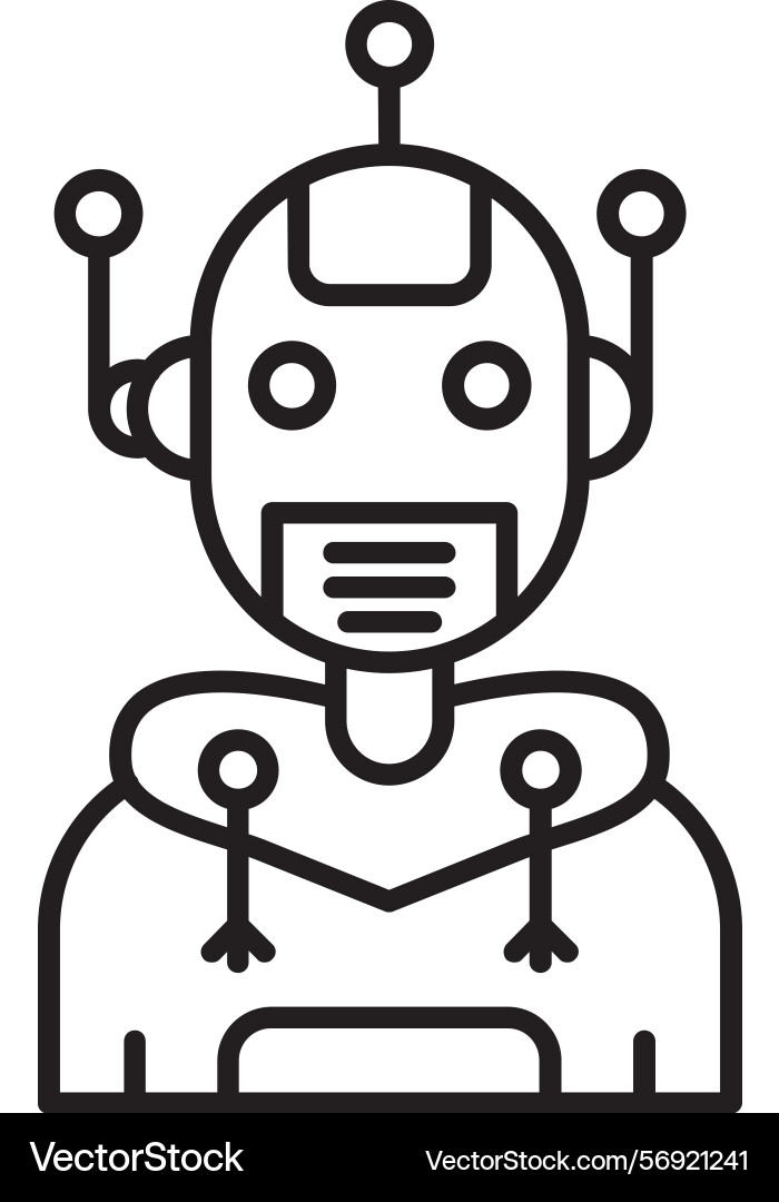 Robot icon design vector image