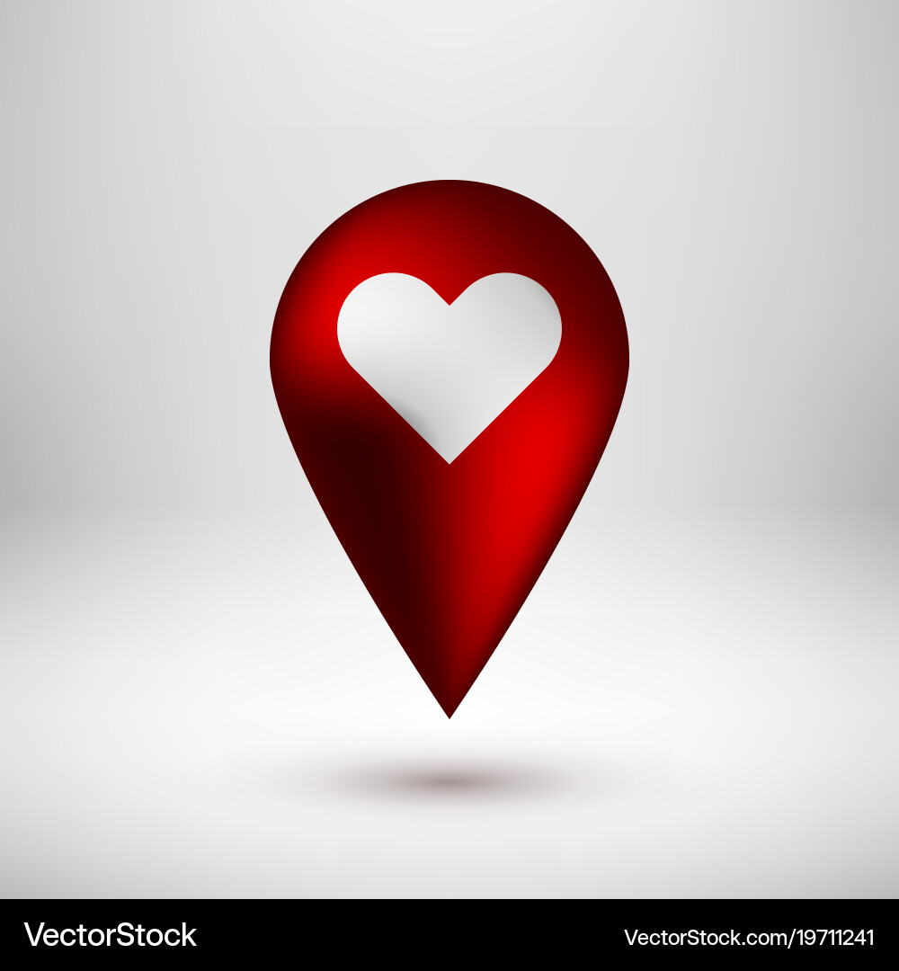 Rote Blase Map Pointer Badge Vektorbild