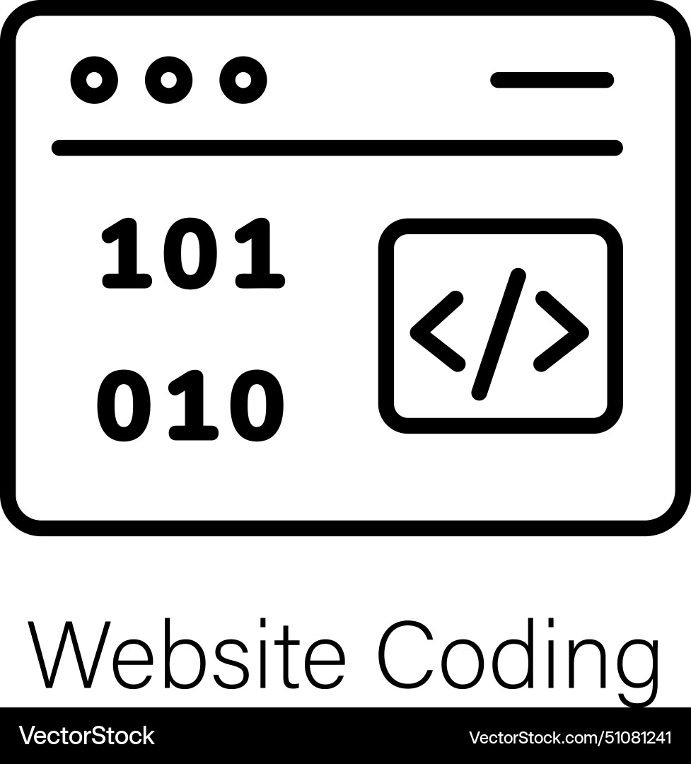Website Coding Vektorbild