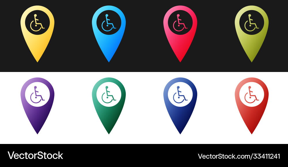 Wheelchair Accessibility Pointer Icon Vector Image