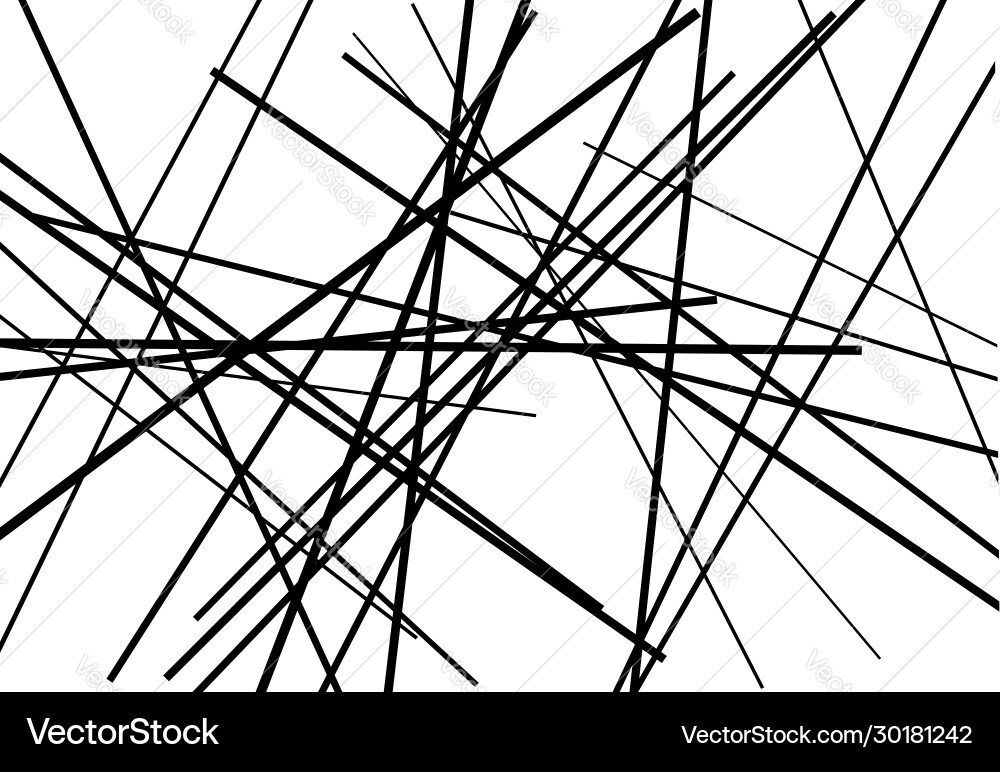 Abstract geometric art with random chaotic lines Vector Image