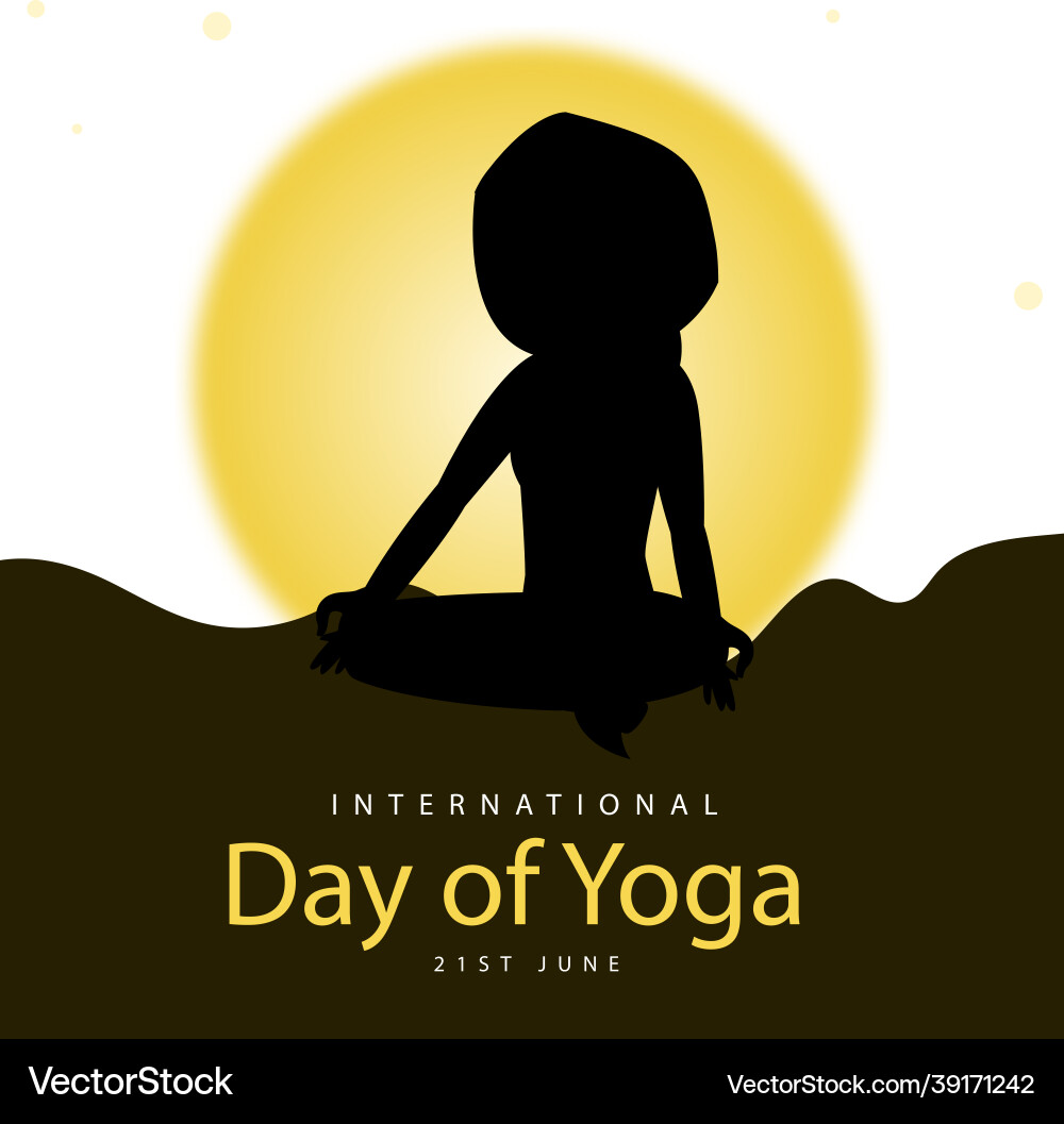 Banner Design des internationalen Yoga-Tages Banner Design des internationalen Yoga-Tages vektorbild