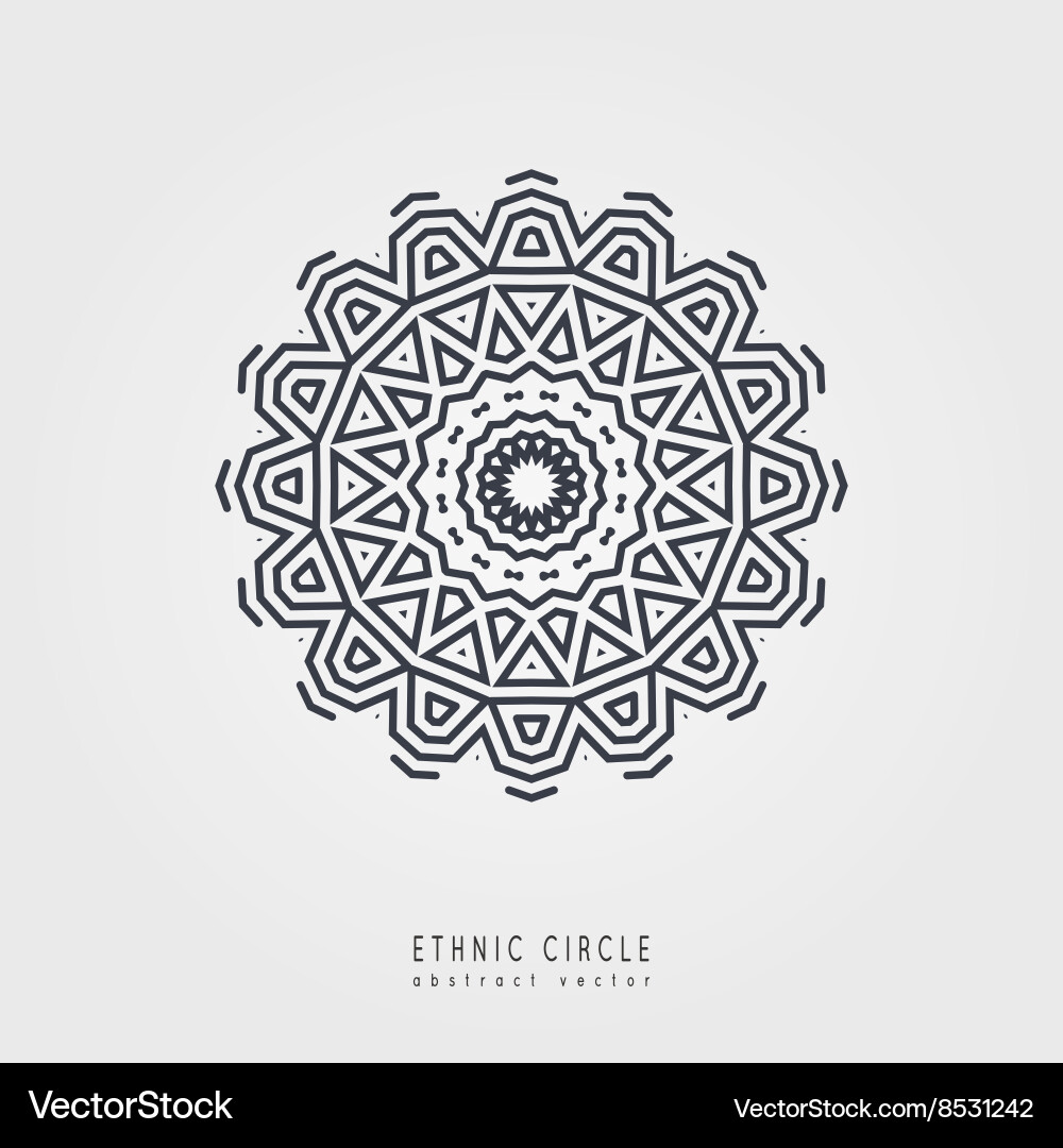 Ethnic mystical pattern with triangle and circles Ethnic mystical pattern with triangle and circles vector image