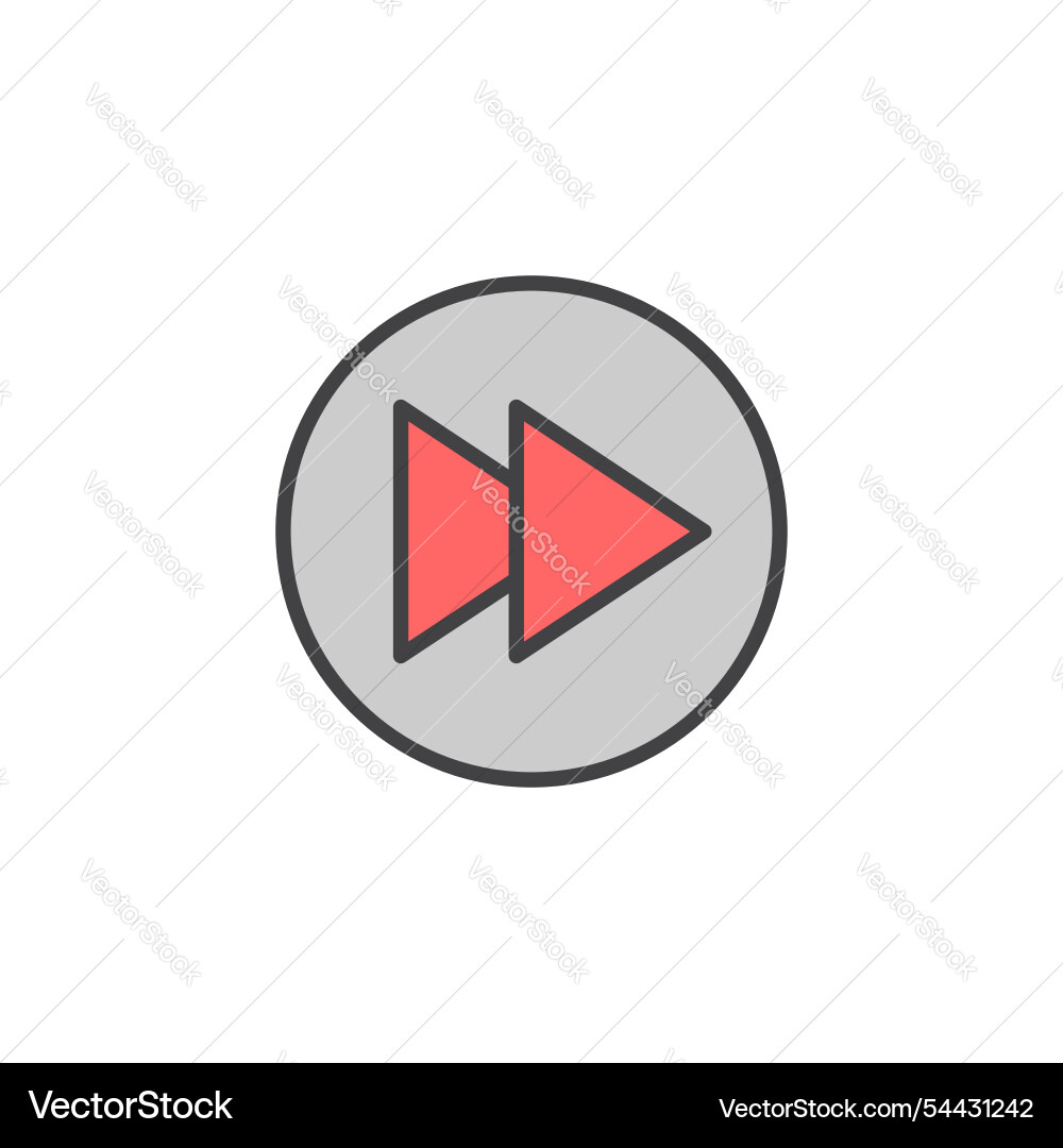 Fast forward icon in colored version Fast forward icon in colored version Vector Image