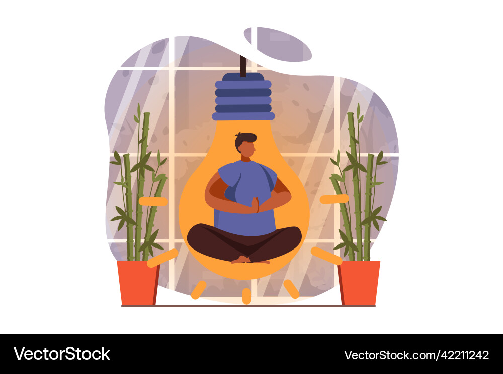Finding ideas web concept in flat design Finding ideas web concept in flat design vector image