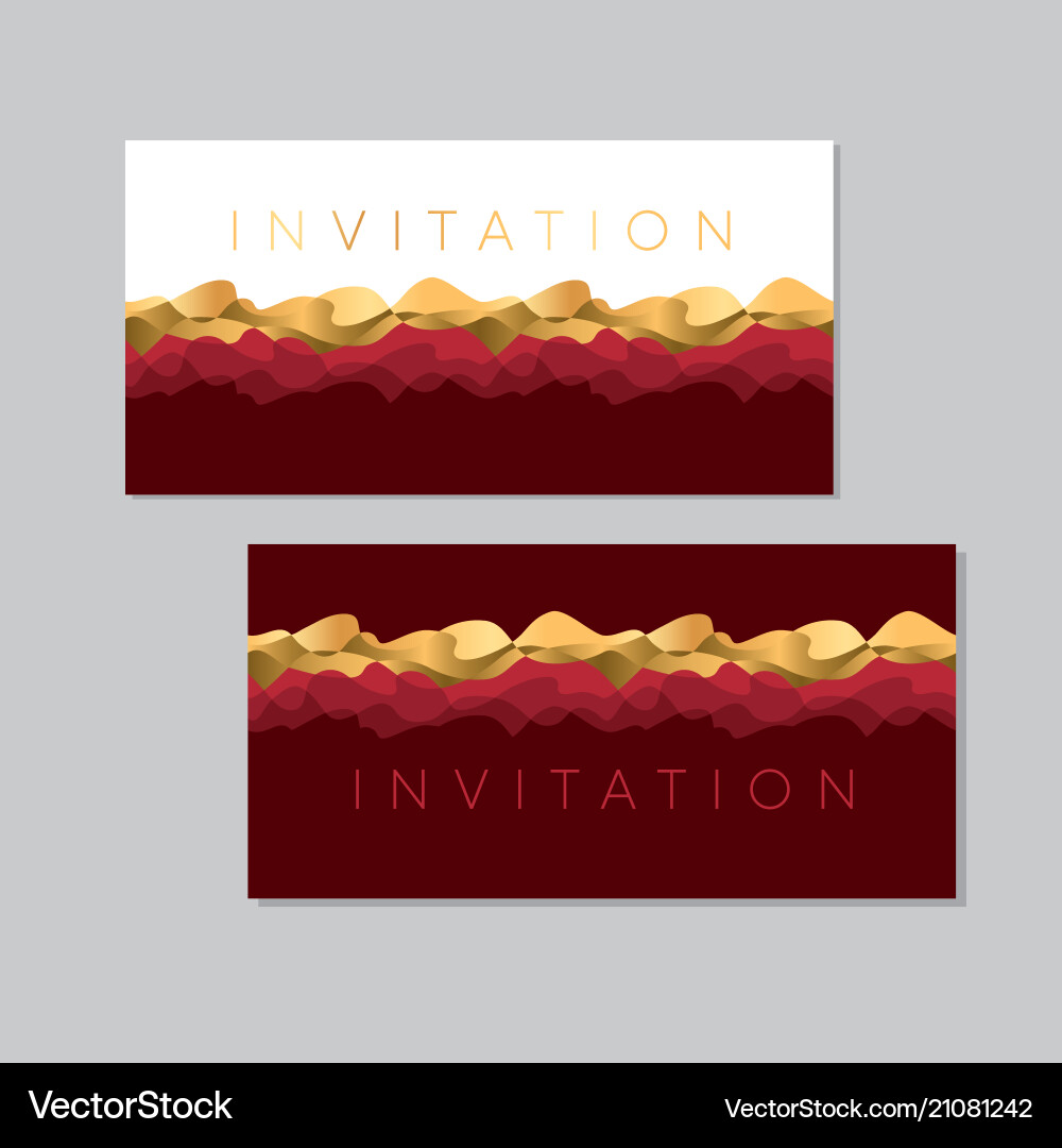 Gold and red abstract wave design element Gold and red abstract wave design element vector image