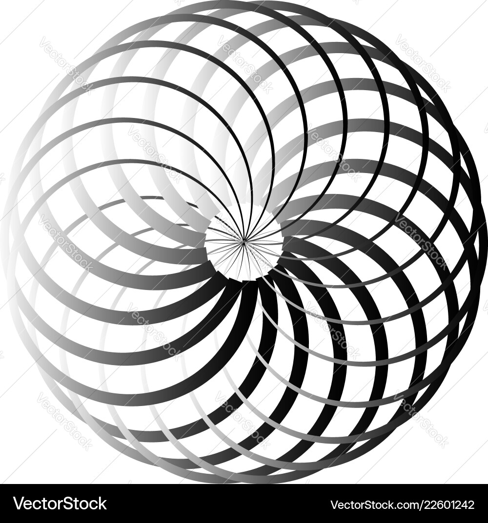 Grayscale abstract circular element Grayscale abstract circular element vector image