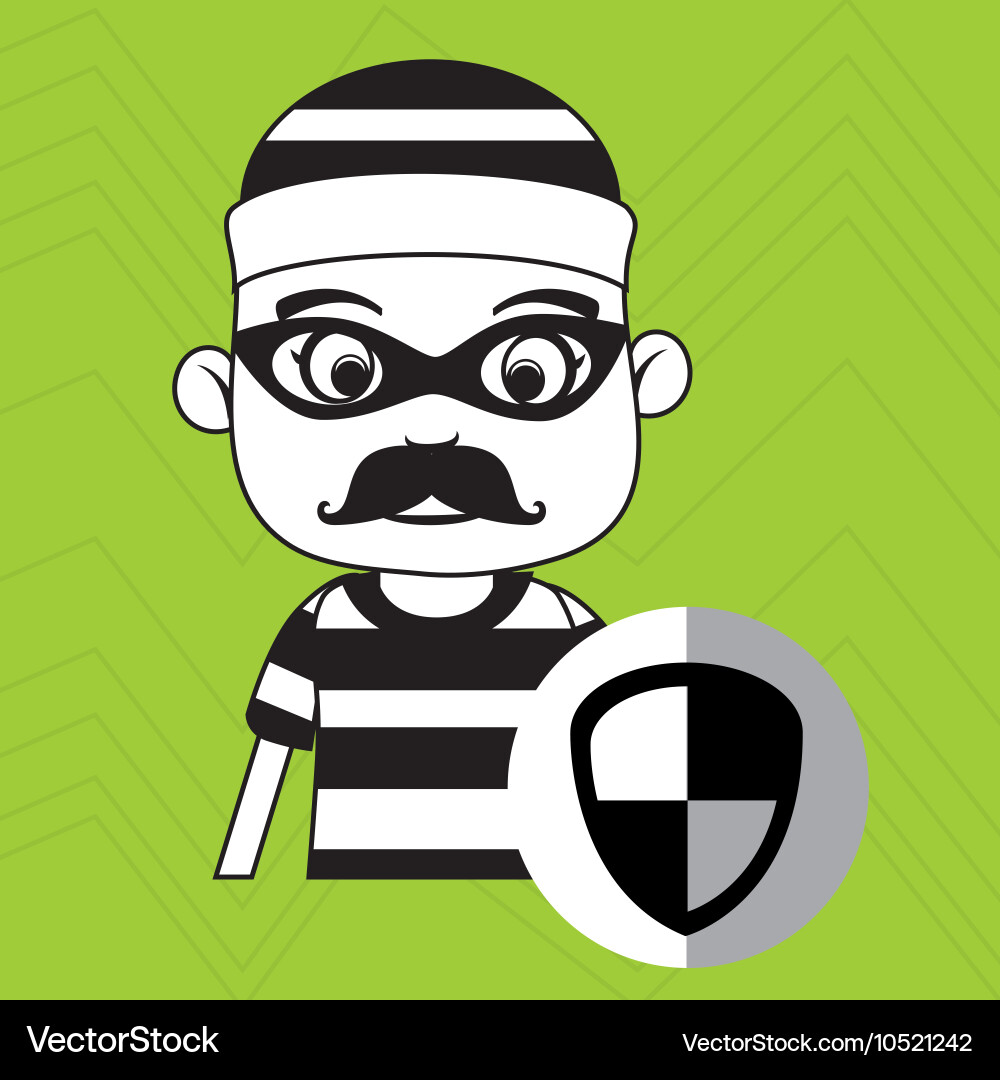 Hacker security warning Vector Image