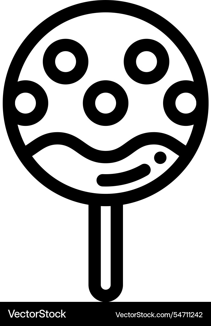 Lollipop icon thin linear style design isolated Lollipop icon thin linear style design isolated vector image