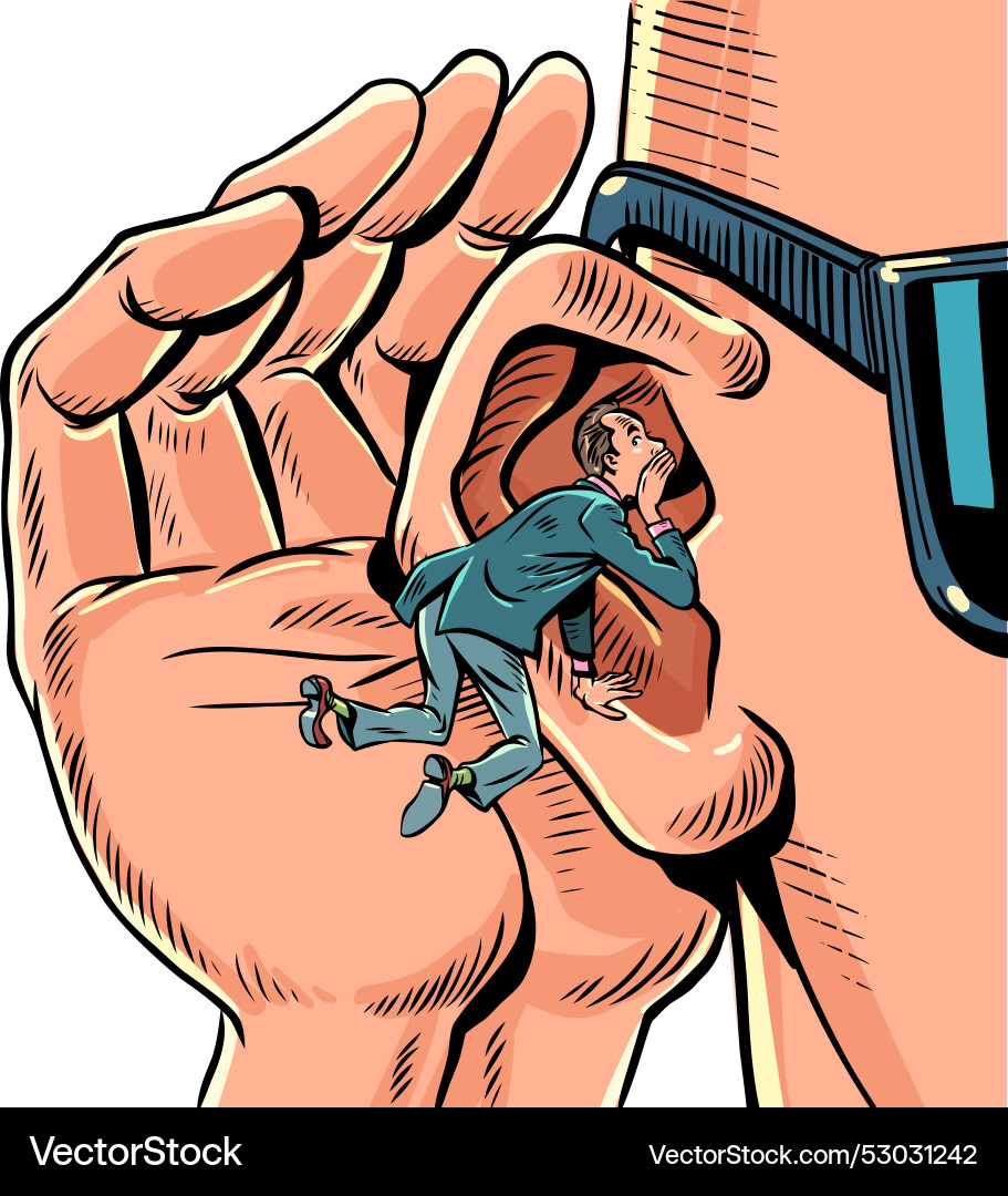 Man listens to what the informant whispers Man listens to what the informant whispers vector image