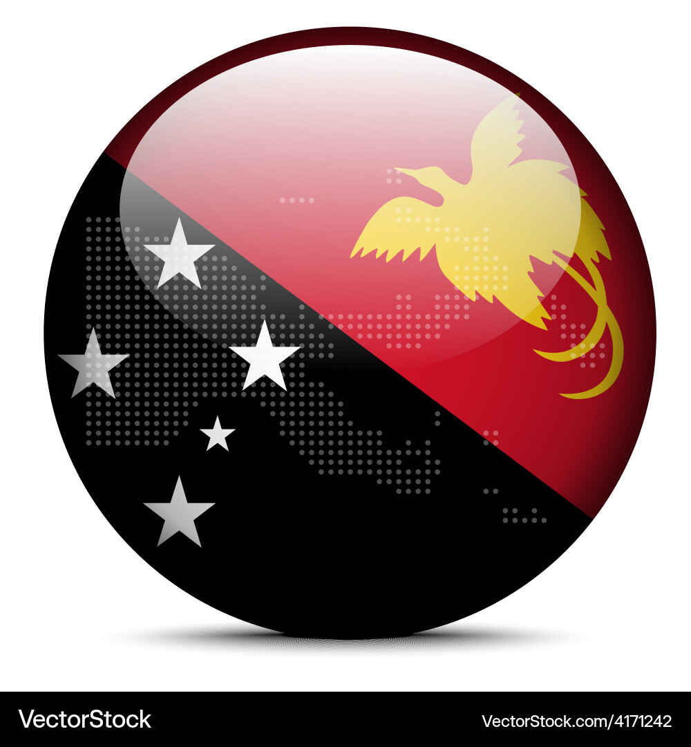 Map with dot pattern on flag button of independent Vector Image