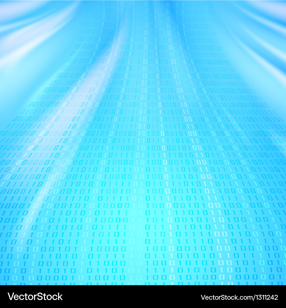 Matrix-Style Binary Code Hintergrund vektorbild