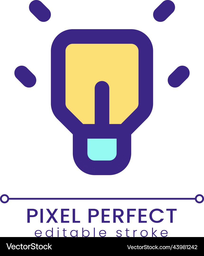 Messenger features pixel perfect rgb color ui icon vector image