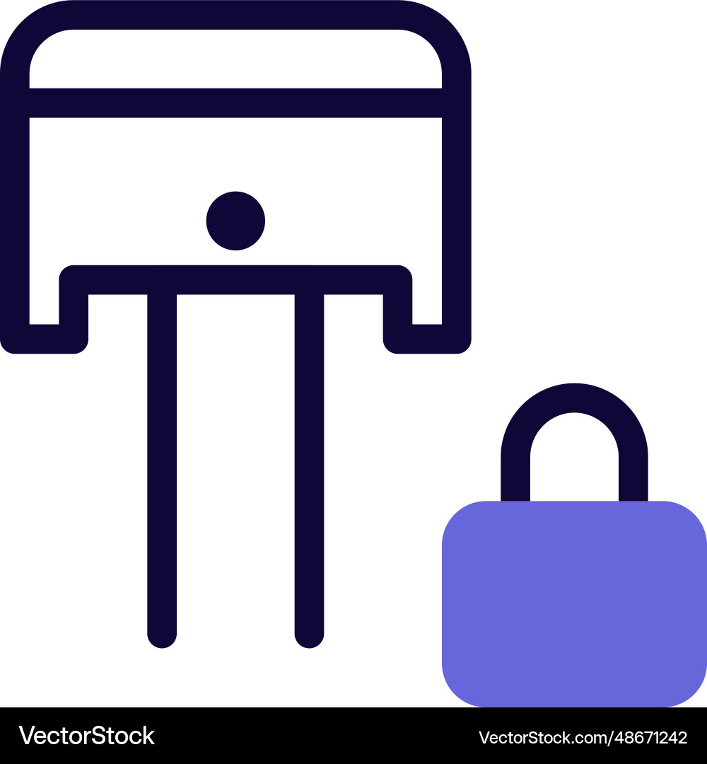 Piston a component with locking system vector image