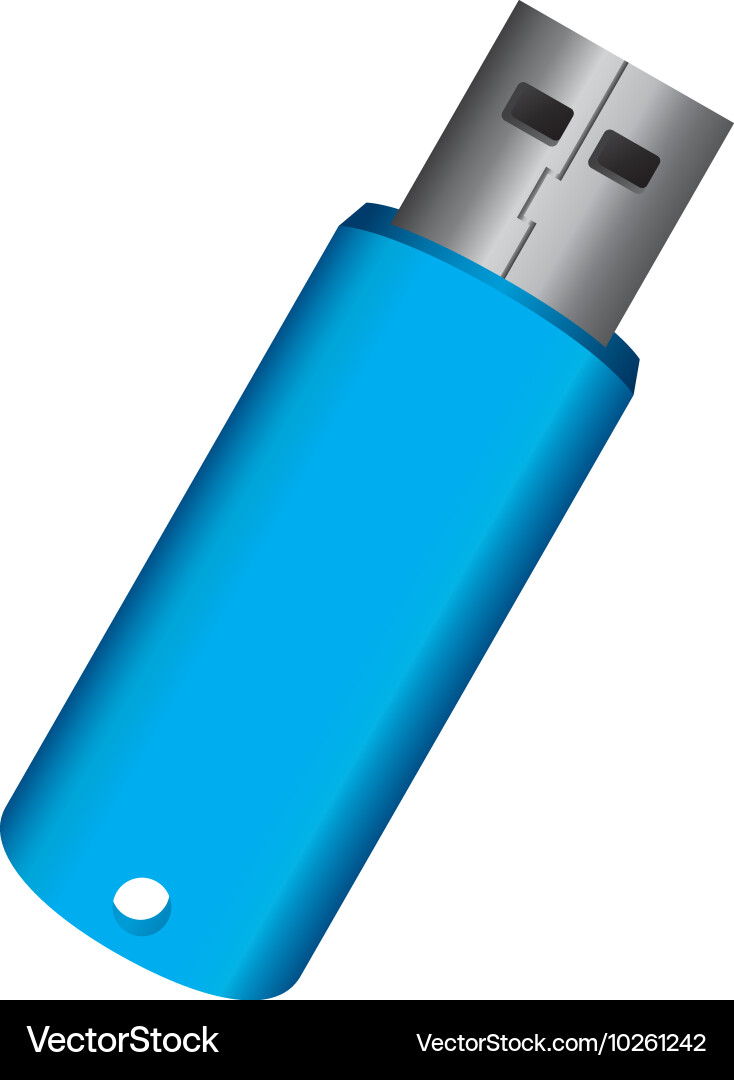 Usb disk device data vector image